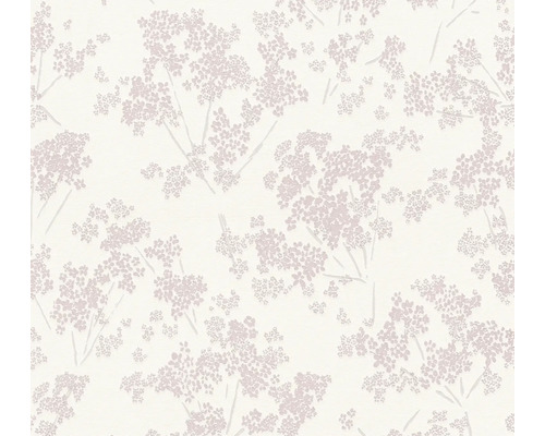Vliestapete Casual Living floral natur weiß rosa Tapete mit Blütenmuster