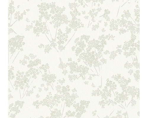Vliestapete Casual Living floral natur weiß grün grau Tapete mit floralem Muster