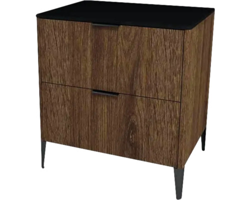 Waschtischunterschrank mit 2 Schubladen Devo Lotos BxHxT 70 x 76 cm x 53 cm Frontfarbe bronze expressive oak