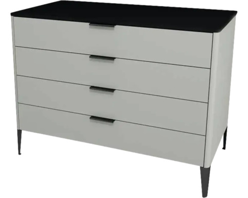 Waschtischunterschrank mit 4 Schubladen Devo Lotos BxHxT 70 x 76 cm x 53 cm Frontfarbe perfect touch stahlgrau