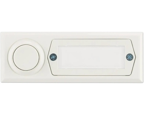 Grothe GRO51013 Aufputz-Taster 8-12V AC witterungsbeständiger Kunststoff weiß Türklingel mit Namensschild