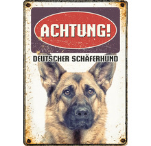 Blechschild Deutscher Schäferhund 15x21 cm