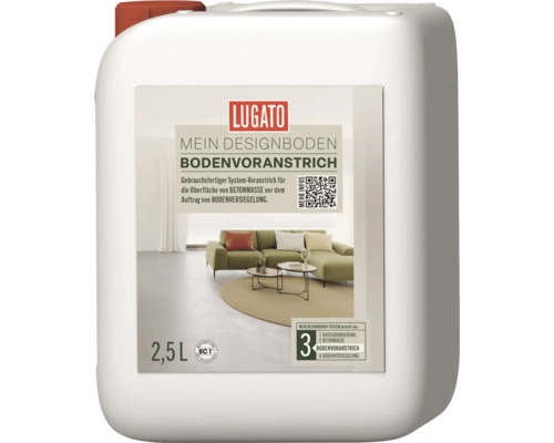 Lugato Bodenvoranstrich Mein Designboden 2,5 l Lugato Mein Designboden Bodenvoranstrich, 2,5 Liter, gebrauchsfertiger System Voranstrich für Betonmasse