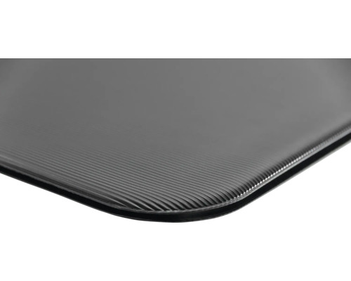 Detailansicht einer gerippten, dunklen Matte