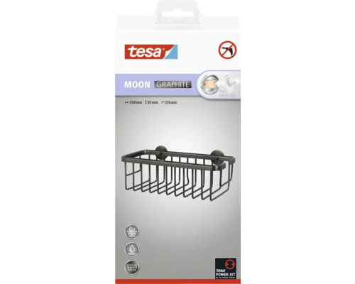 Tesa Moon Graphite Duschablage zur Wandmontage