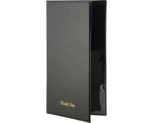 Rechnungshülle mit der Aufschrift Danke