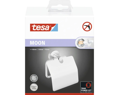 Tesa Moon Toilettenpapierhalter zur Wandmontage im Karton