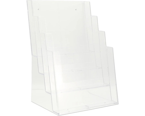 Prospekthalter Broschüren für DIN A4 mit 4 Etagen 17,5x24 cm
