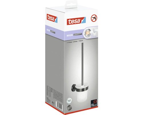 Tesa Moon Graphite Toilettenbürstengarnitur in Originalverpackung