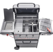Offener Gasgrill mit Warmhalterost und Seitenbrenner