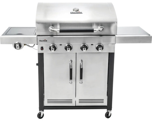 Gasgrill Char-Broil Advantage 445 S edelstahl glänzend inkl. 4 Brenner + Seitenbrenner, Deckelthermometer, Plancha