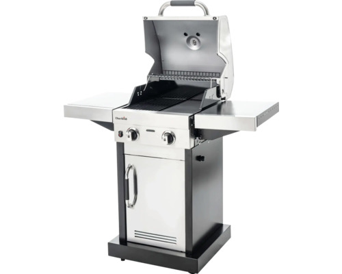 Gasgrill mit zwei Brennern, Seitenablagen und Schrank