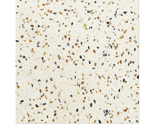 Feinsteinzeug Wand- und Bodenfliese Terrazzo Multicolor 60 x 60 x 0,9 cm matt rektifiziert