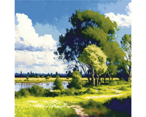 Giclée Leinwandbild Summer landscape 0198 60x80 cm