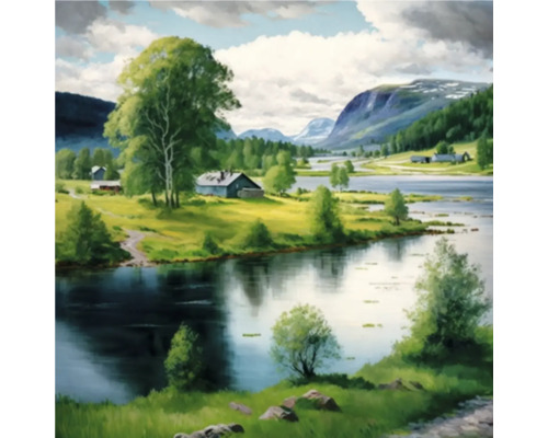 Giclée Leinwandbild Norway 0195 60x80 cm