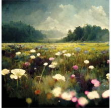 Giclée Leinwandbild Field of wildflowers 04 60x80 cm