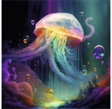 Giclée Leinwandbild Jelly fish 0188 60x80 cm