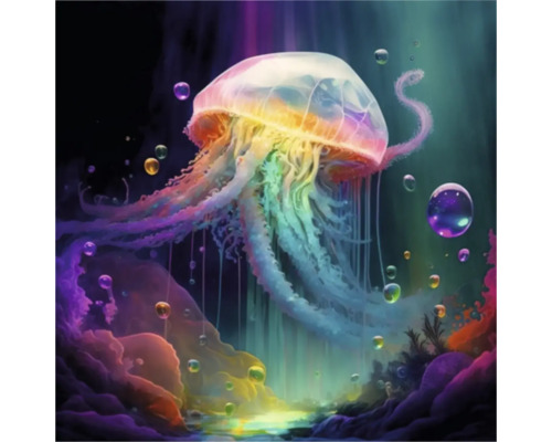 Giclée Leinwandbild Jelly fish 0188 60x80 cm