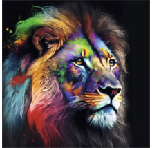 Giclée Leinwandbild Colorfull lion 146 60x80 cm