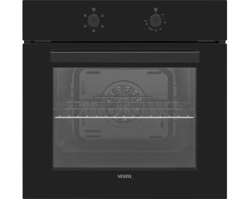 Vestel Einbaubackofen mit Bedienknöpfen und Sichtfenster.