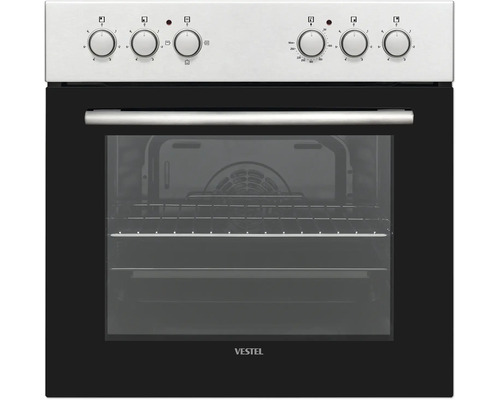 Vestel Einbaubackofen mit Bedienknöpfen und Ofentür