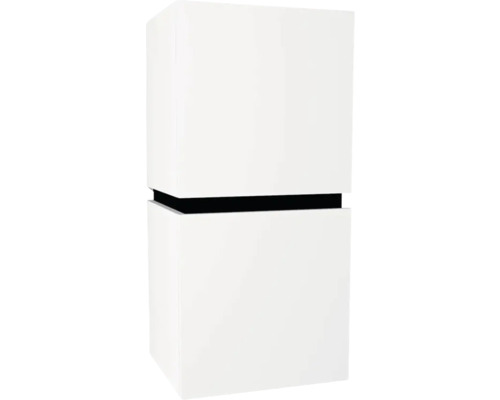 Hängeschrank mit 2 Türen Devo Viva 2.0 rechts BxHxT 40x84x35 cm premium white matt Weiße Wandleuchte in Würfelform