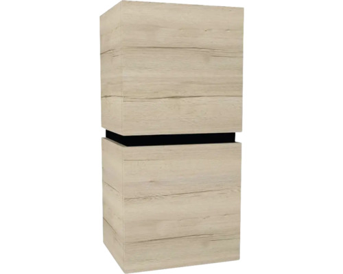 Hängeschrank mit 2 Türen Devo Viva 2.0 rechts BxHxT 40x84x35 cm oak halifax white Schrank aus Holz mit zwei Fächern