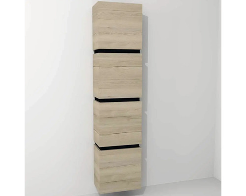 Hängehochschrank mit 4 Türen Devo Viva 2.0 rechts BxHxT 40x170x26 cm oak halifax white