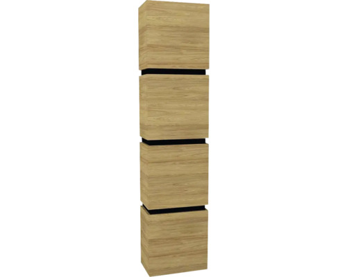 Hängehochschrank mit 4 Türen Devo Viva 2.0 rechts BxHxT 40x170x26 cm natural hickory Hängehochschrank mit 4 Türen Devo Viva 2.0 rechts BxHxT 40x170x26 cm natural hickory