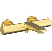 Goldene Aufputz-Badewannenarmatur
