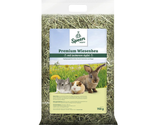 Heu Speer´s Premium Wiesenheu mit Apfel Nagerfutter 750 g Speers Hoff Premium Wiesenheu mit Apfel für Kaninchen und Nager, 750 Gramm