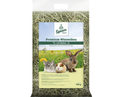 Heu MARSCHHOF Premium Wiesenheu mit Blüten Nagerfutter 750 g Speers Hoff Premium Wiesenheu mit Blüten, Ergänzungsfuttermittel für Kaninchen und Nager, 750 Gramm