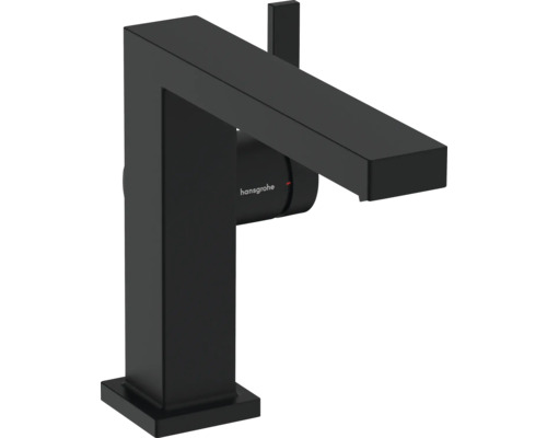 hansgrohe Waschtischarmatur TECTURIS E 110 Fine CoolStart EcoSmart+ mit Zugstange schwarz matt 73023670