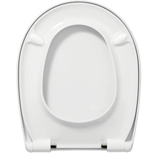 REIKA WC-Sitz MINO weiß Scharniere anthrazit gebürstet mit Absenkautomatik und Quick&Clean universell passend