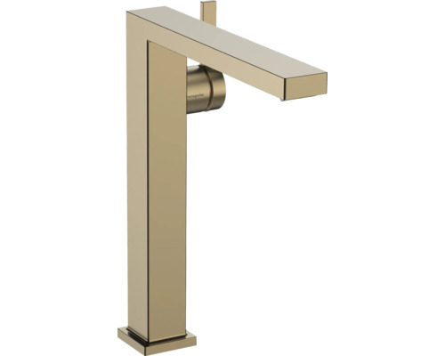 hansgrohe Waschtischarmatur für Aufsatzwaschtische TECTURIS E 240 Fine CoolStart EcoSmart+ mit Push-Open Ablaufgarnitur brushed bronze gebürstet 73070140 Hoher Waschtischmischer für das Badezimmer