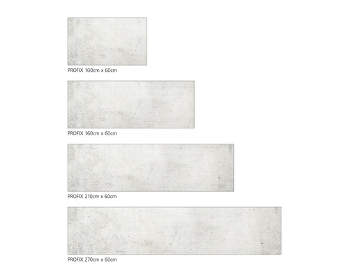PROFIX Betonplatten in verschiedenen Größen: 100 cm x 60 cm, 160 cm x 60 cm, 210 cm x 60 cm, 270 cm x 60 cm