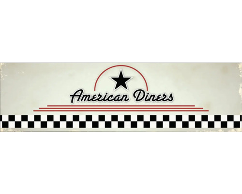 Küchenrückwand mySpotti Profix American Diners Schriftzug 210 x 60 cm PX-21060-196-HB