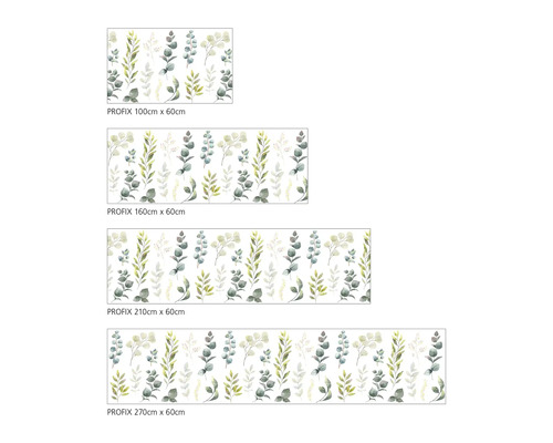 Verschiedene Größen der Bordüre mit Pflanzenmotiven.