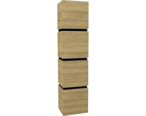 Hängehochschrank mit 4 Türen Devo Viva 2.0 rechts BxHxT 40x170x35 cm natural hickory Hängehochschrank mit 4 Türen Devo Viva 2.0 rechts BxHxT 40x170x35 cm natural hickory