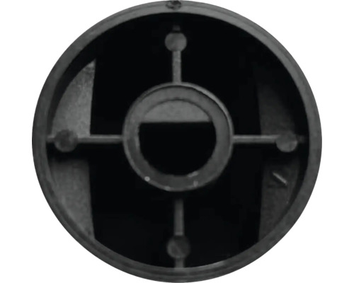 Innenansicht eines runden Lampenschirms aus Kunststoff