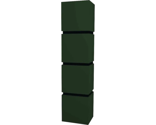 Hängehochschrank mit 4 Türen und 3 Schubladen Devo Viva 2.0 links BxHxT 40x170x35 cm conifer green supermatt