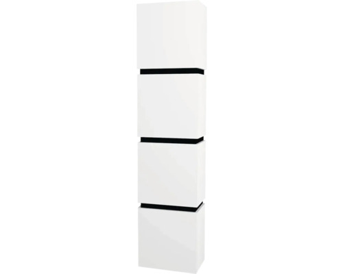 Hängehochschrank mit 4 Türen und 3 Schubladen Devo Viva 2.0 links BxHxT 40x170x26 cm premium white matt Hängehochschrank mit 4 Türen und 3 Schubladen Devo Viva 2.0 links BxHxT 40x170x26 cm premium white matt