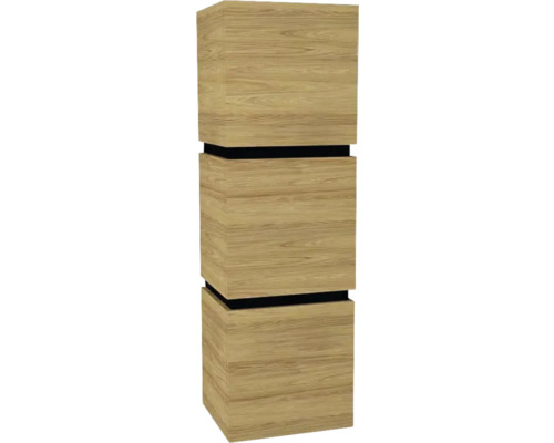 Hängeschrank mit 3 Türen Devo Viva 2.0 rechts BxHxT 40x127x35 cm natural hickory Dekorative Holz Säule für den Innenbereich