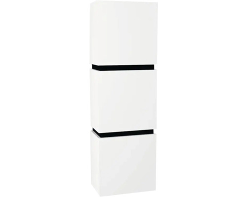 Hängeschrank mit 3 Türen Devo Viva 2.0 rechts BxHxT 40x127x26 cm premium white matt Weißer Hochschrank mit drei Fächern