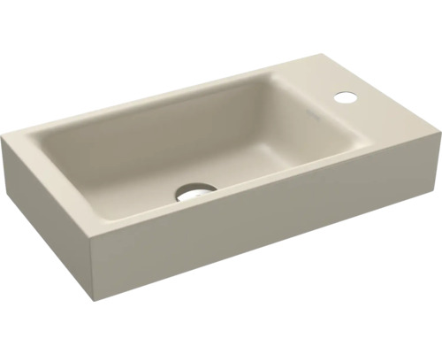 Handwaschbecken KALDEWEI PURO 55 x 30 cm warm beige 20 matt emailliert perleffekt 901206303661