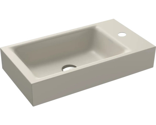 Handwaschbecken KALDEWEI PURO 55 x 30 cm warm grey 10 matt emailliert perleffekt 901206303668