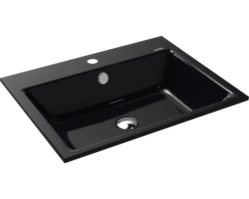 KALDEWEI Einbauwaschbecken PURO 60 x 46 cm schwarz glänzend mit Beschichtung Emailliert 900106013701 KALDEWEI Einbauwaschbecken PURO 60 x 46 cm schwarz glänzend mit Beschichtung Emailliert 900106013701
