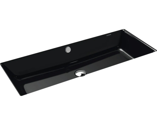 KALDEWEI Unterbauwaschbecken PURO 90 x 38,5 cm schwarz glänzend mit Beschichtung Emailliert 901106003701 KALDEWEI Unterbauwaschbecken PURO 90 x 38,5 cm schwarz glänzend mit Beschichtung Emailliert 901106003701