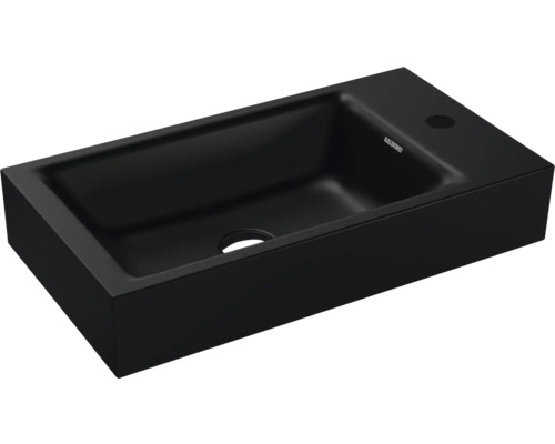 Handwaschbecken KALDEWEI PURO 55 x 30 cm schwarz matt emailliert perleffekt 901206303676