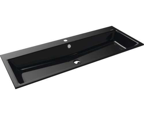 KALDEWEI Einbauwaschbecken PURO 120 x 46 cm schwarz glänzend mit Beschichtung Emailliert 907106013701 KALDEWEI Einbauwaschbecken PURO 120 x 46 cm schwarz glänzend mit Beschichtung Emailliert 907106013701